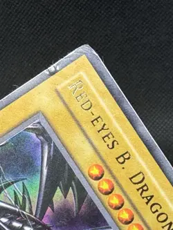 Red-Eyes B. Dragon SDJ-001 Ultra Rare Yu-Gi-Oh Vintage 1996 Holo Damaged - Image 5