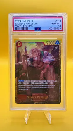 PSA 10 Silvers Rayleigh OP08-118 Two Legends Foil - Gem Mint - Image 1