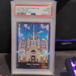One Piece Mary Geoise Alternate Art Foil Stage PRB02 097 English 2025 PSA 10 - Image 1
