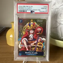 2024 ONE PIECE PROMOS CONVENTION EXCLUSIVE-FOIL #043 MONKEY D. LUFFY PSA 10 - Image 1