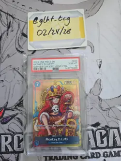 2024 ONE PIECE PROMOS CONVENTION EXCLUSIVE FOIL #043 MONKEY D. LUFFY PSA 10 GEM - Image 1