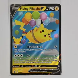 Pokemon Flying Pikachu V Celebrations Ultra Rare 190 HP Holo 006/025 Basic Card - Image 1