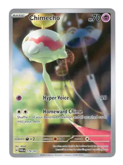 Chimecho Illustration Rare 179/167 Twilight Masquerade Pokemon Card NM - Image 1
