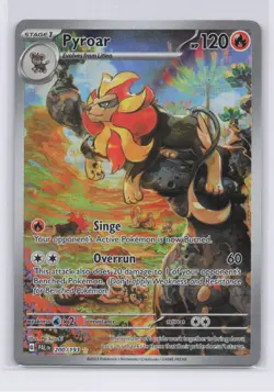 Pokemon TCG Pyroar 200/193 Pokemon Paldea Evolved Illustration Rare Card NM - Image 1