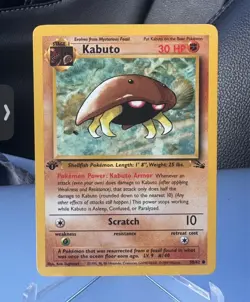 1999 vintage rare harder to find Kabuto Fossil 1st Edition Common Card 50/62 - Image 1