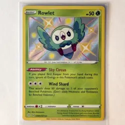 Rowlet - SV001/SV122 Pokemon Shining Fates SWSH NM Baby Shiny Rare Card - Image 1