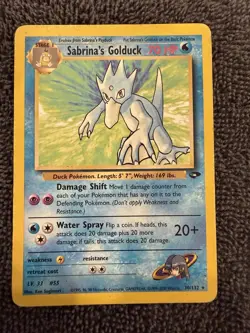 2000 Pokemon Gym Challenge Sabrina's Golduck 30/132 Rare - Non-Holo - NM/LP - Image 1