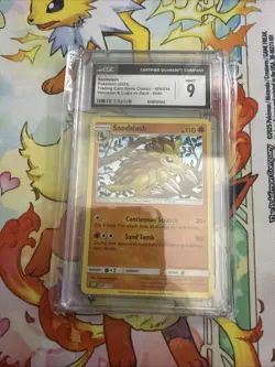 Pokemon Card Sandslash Holo Trading Card Game Classic CGC 9 - Image 1