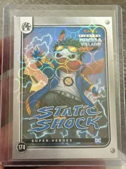 Static Shock (Pikachu) #174 Lazer Holo - Heros & Villains Flash Edition Pokemon - Image 2