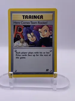 Here Comes Team Rocket! 15/82 Team Rocket Holo NM/LP Rare WOTC Pokemon TCG - Image 1