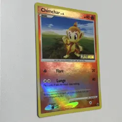 Pokemon Chimchar 56/100 Reverse Holo Majestic Dawn Platinum Burger King Promo LP - Image 2