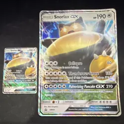 Pokemon Snorlax GX SM05 Standard & Oversized Basic Holo Cards Lot English - Image 1