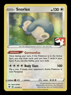 Snorlax Prize Pack Series Cards 131/185 Pokemon Holo Near Mint - Image 1