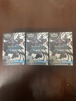 Pokemon TCG Scarlet & Violet Black Bolt Booster Bundle Lot x3 Factory Sealed - Image 1