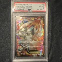 Pokemon White Kyurem EX Full Art 146/149 Boundaries Crossed Ultra Rare PSA 8 - Image 1