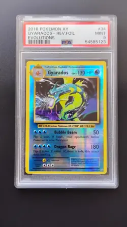 Pokemon Gyarados #34 XY Evolutions Reverse Foil Holo PSA 9 - Image 1