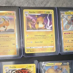 Pokemon Raichu Pikachu V Holo Card Lot Sword & Shield Standard English TCG - Image 3