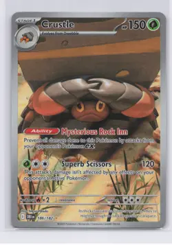 Pokemon TCG Crustle 186/182 Sv10: Destined Rivals Holo NM - Image 1