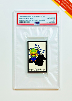 Pokemon PSA 10 Luigi Pikachu Hanafuda Mario December 2016 Japanese - Image 1