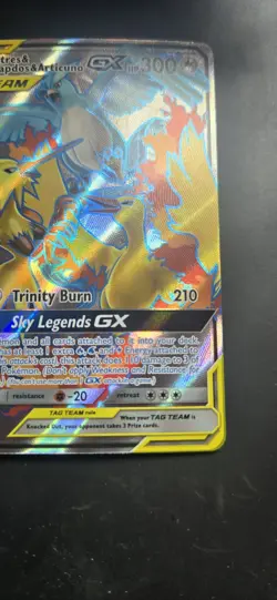 Pokemon Moltres & Zapdos & Articuno GX TAG TEAM Full Art 66/68 Hidden Fates Holo - Image 5