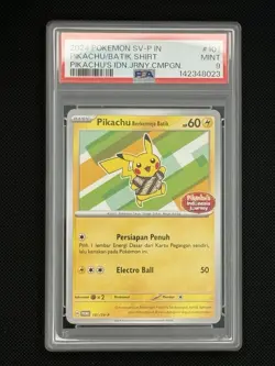 2024 POKEMON INDONESIAN SV-P PROMO #101 PIKACHU IN BATIK SHIRT PSA 9 - Image 3