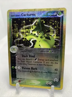 Team Aqua’s Cacturne 1/95 Reverse Holo Rare EX Team Magma vs Aqua Pokemon HP DMG - Image 2