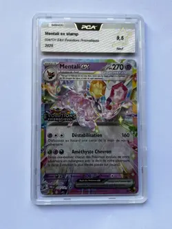 Carte Grade Pokemon Mentali Ex Stamp Evolutions Prismatiques 034/131 PCA 9,5 FR - Image 1