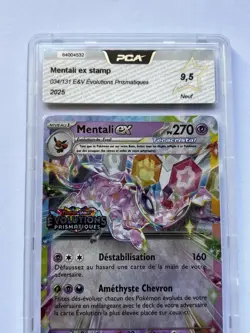 Carte Grade Pokemon Mentali Ex Stamp Evolutions Prismatiques 034/131 PCA 9,5 FR - Image 3