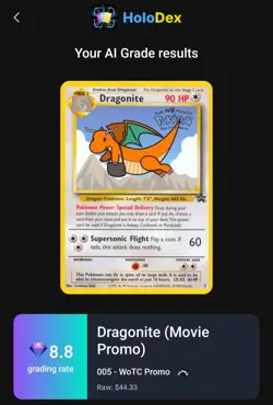 1999 POKEMON MOVIE PROMO #5 DRAGONITE - Image 3