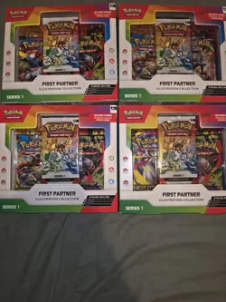 4x Pokemon TCG: First Partner Illustration Collection Series 1 - New & Sealed - Image 1
