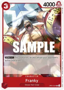 Franky OP01-021 Alternate Art One Piece Card NM - Image 1