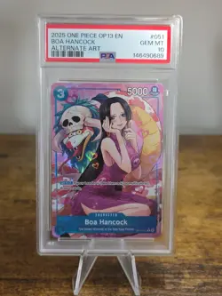 2025 ONE PIECE OP13 051 CARRYING ON HIS WILL BOA HANCOCK ALT ART PSA 10 GEM MINT - Image 1