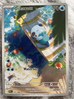 Pokemon TCG White Flare Oshawott 105/86 English - Illustration Rare - Mint - Image 4