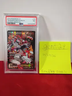 Pokemon Team Magma's Groudon EX 15/34 Double Crisis Full Art PSA 7 - Image 1