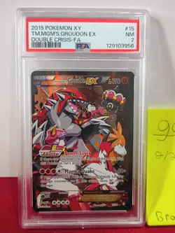 Pokemon Team Magma's Groudon EX 15/34 Double Crisis Full Art PSA 7 - Image 2