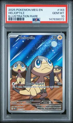 2025 POKEMON MEG EN-MEGA EVOLUTION ILLUSTRATION RARE #143 HELIOPTILE PSA 10 - Image 1
