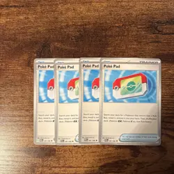 4x Poke Pad 081/088 x4 - NM Perfect Order Pokemon Playset ME03 - Image 1