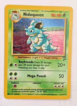Pokemon: Nidoqueen 12/130 Holo Rare. Base Set 2. LP - Image 1