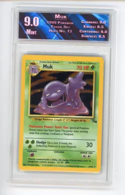 1999 Pokemon Fossil Muk Holo #13/62 Odyssey 9 MINT (CUR) - Image 1