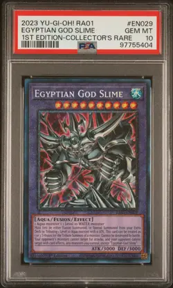 2023 YU-GI-OH! RA01-25TH ANNIVERSARY RARITY COLLECTION EGYPTIAN GOD SLIME PSA 10 - Image 1