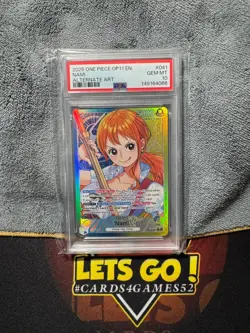 2025 ONE PIECE OP11-A FIST OF DIVINE SPEED ALTERNATE ART #041 NAMI PSA 10 - Image 1
