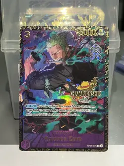 2025 One Piece 2025-26 Top 16 Championship Roronoa Zoro #OP09-076 PSA 10 - Image 1