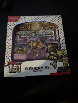 Pokemon TCG Scarlet and Violet - 151 Alakazam ex Collection Box - 4 Packs 820650855269 - Image 1