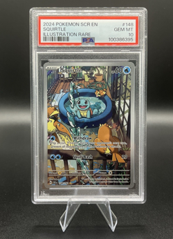 Squirtle 148/142 STELLAR CROWN ILLUSTRATION RARE PSA 10 Gem Mint - Image 1