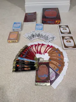 Magic the Gathering Lot - Revised Edition Empty Packs + Box + Book & More - Image 2