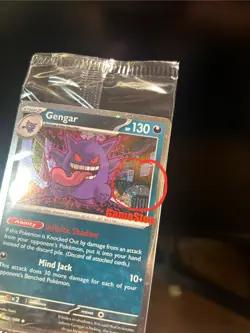 DOUBLE SWIRL 🌀🌀 Gengar 050/088 Gamestop STAMPED Perfect Order GS PROMO SEALED - Image 2