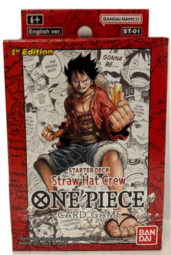 One Piece Card Game Super Prerelease Starter Deck ST-01: Straw Hat Crew Sealed 811039038243 - Image 1