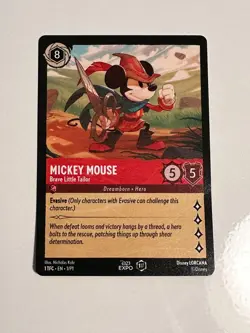 Disney D23 2022 Mickey Mouse Brave Little Tailor Exclusive Promo Card - Lorcana - Image 1
