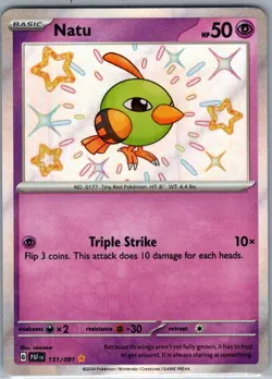 Natu 151/091 SV: Paldean Fates - Pokemon Card - NM - Image 1