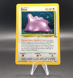 DITTO 1999 Fossil Pokemon Holo-Rare Unlimited Card #3/62 - Image 1